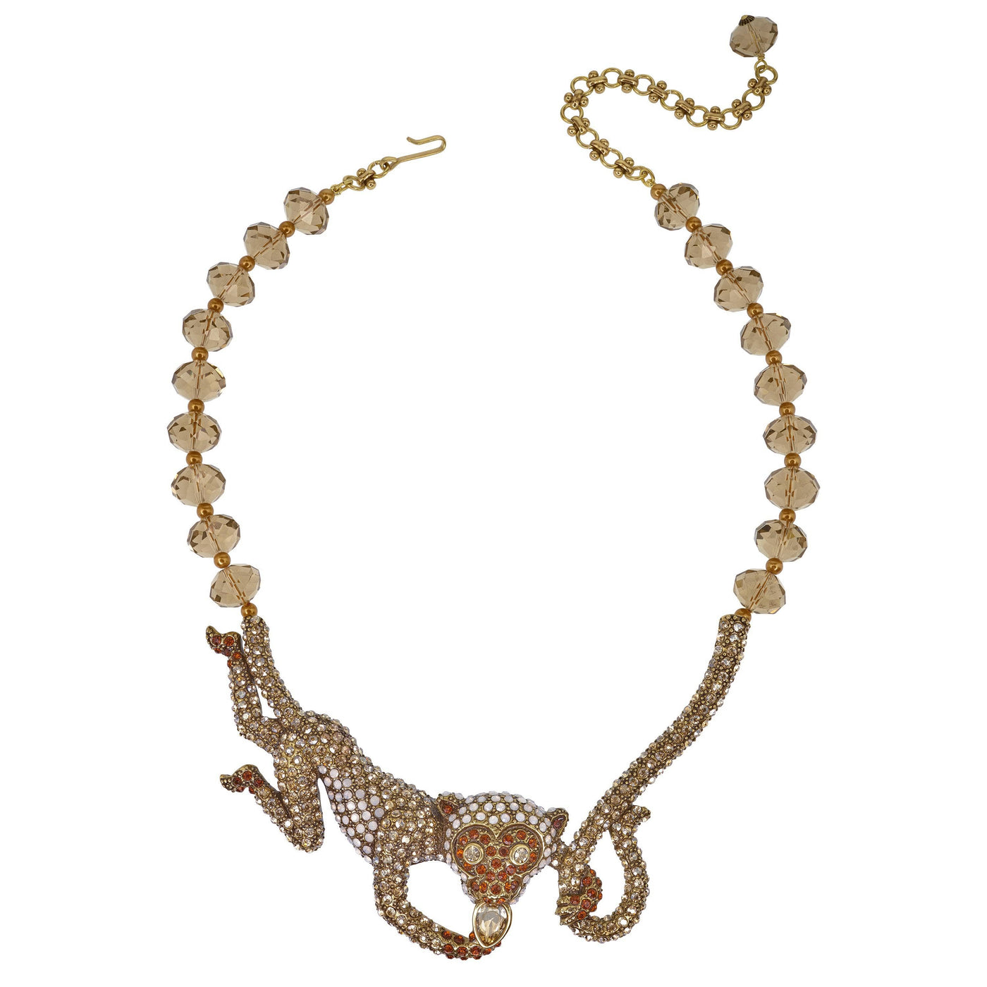 HEIDI DAUS®"No More Monkey Business" Beaded Crystal Monkey Necklace