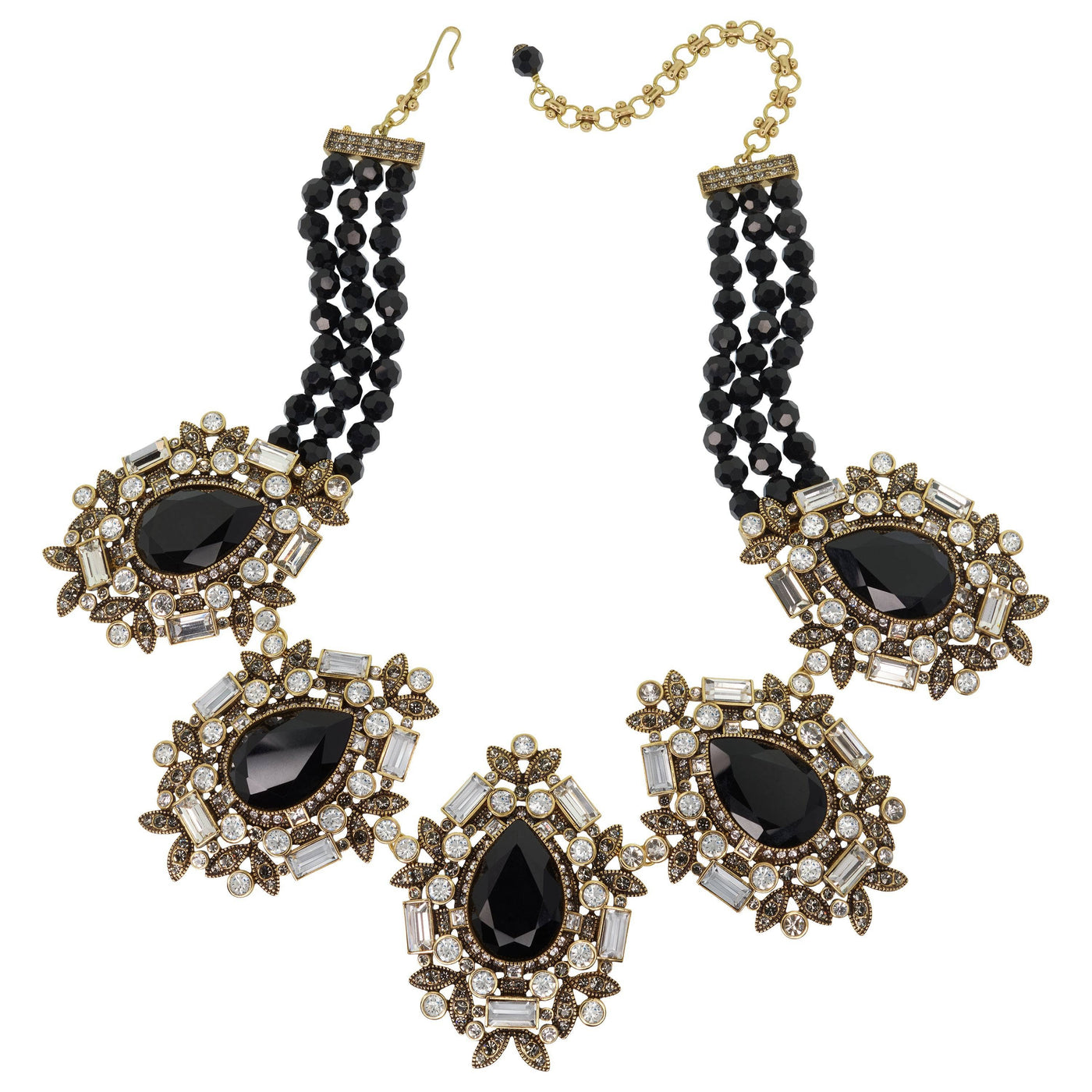 Heidi Daus®"Dazzling Decade" Beaded Crystal Deco Statement Necklace