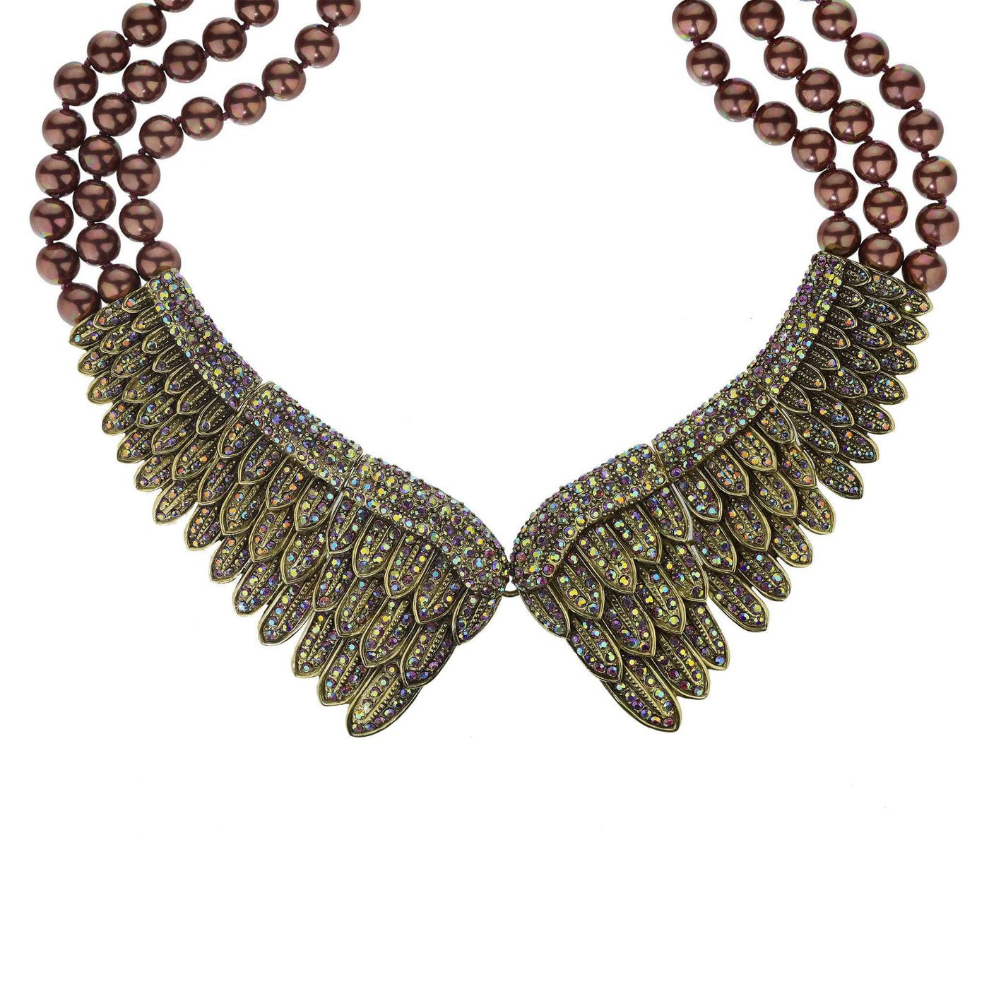 Heidi Daus® "Heidi’s Angels" Beaded Crystal Angel Wings Statement Necklace