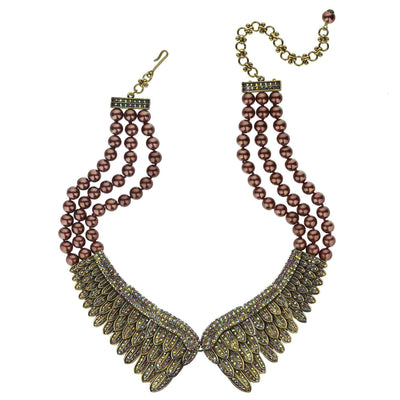 Heidi Daus® "Heidi’s Angels" Beaded Crystal Angel Wings Statement Necklace