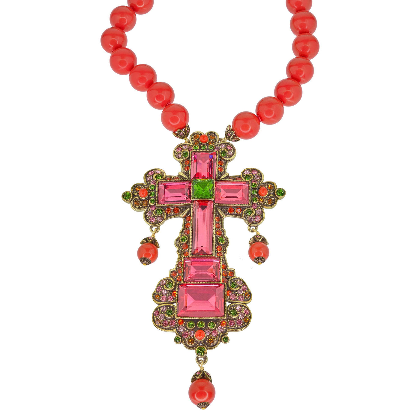 HEIDI DAUS®"Faithful Expressions" Beaded Crystal Cross Necklace