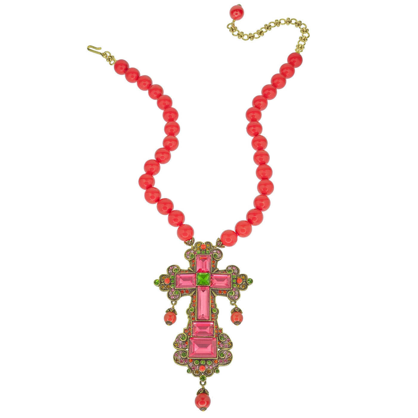 HEIDI DAUS®"Faithful Expressions" Beaded Crystal Cross Necklace