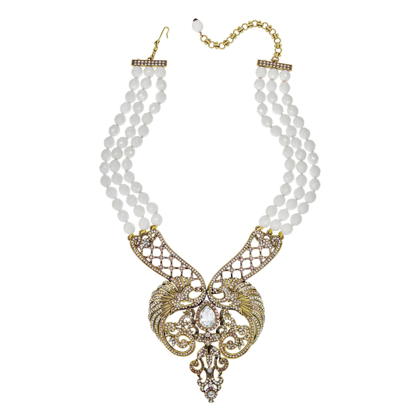 HEIDI DAUS®"Royal Papryus" Beaded Crystal Art Deco Necklace