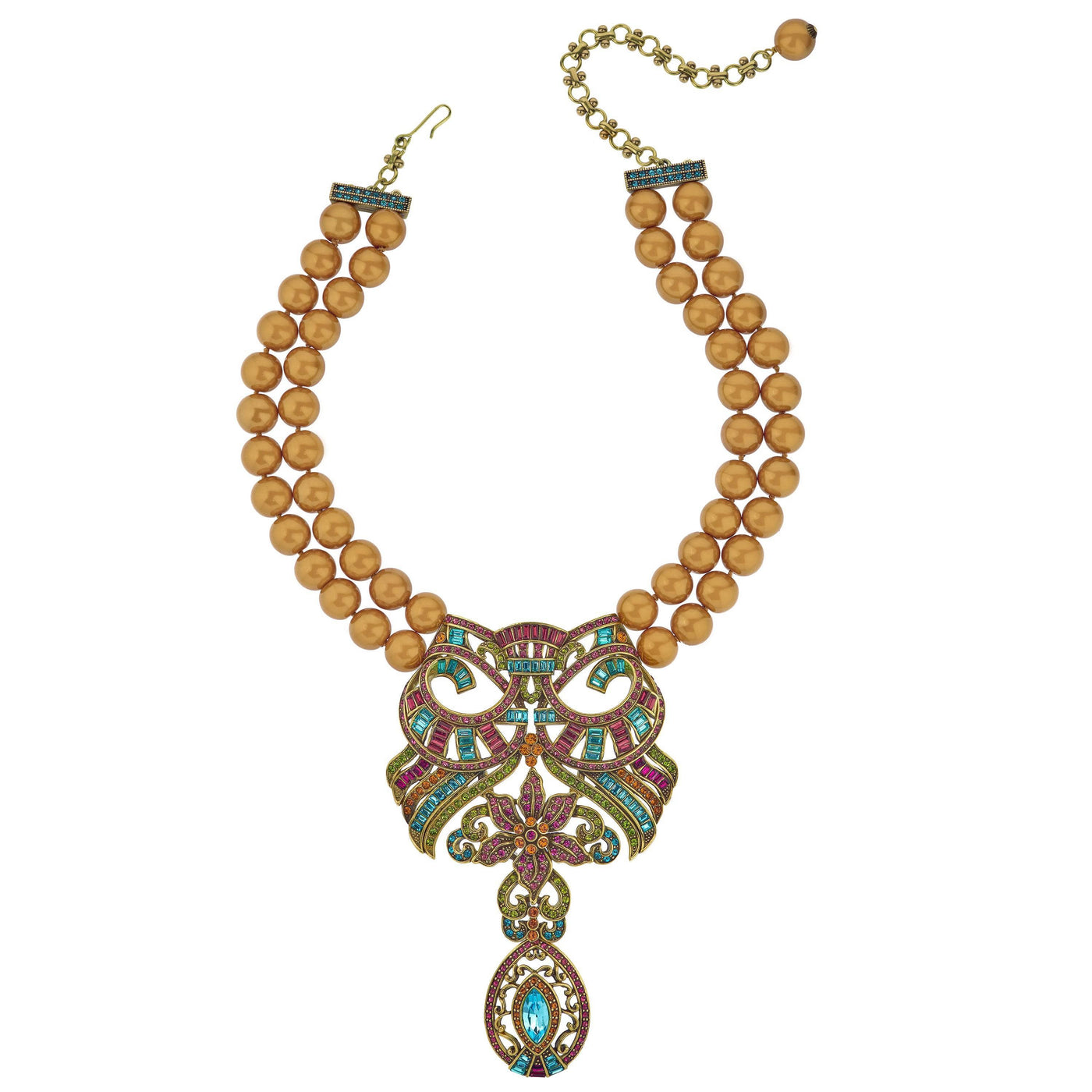 Heidi Daus®"Esmeralda" Beaded Crystal Floral Necklace