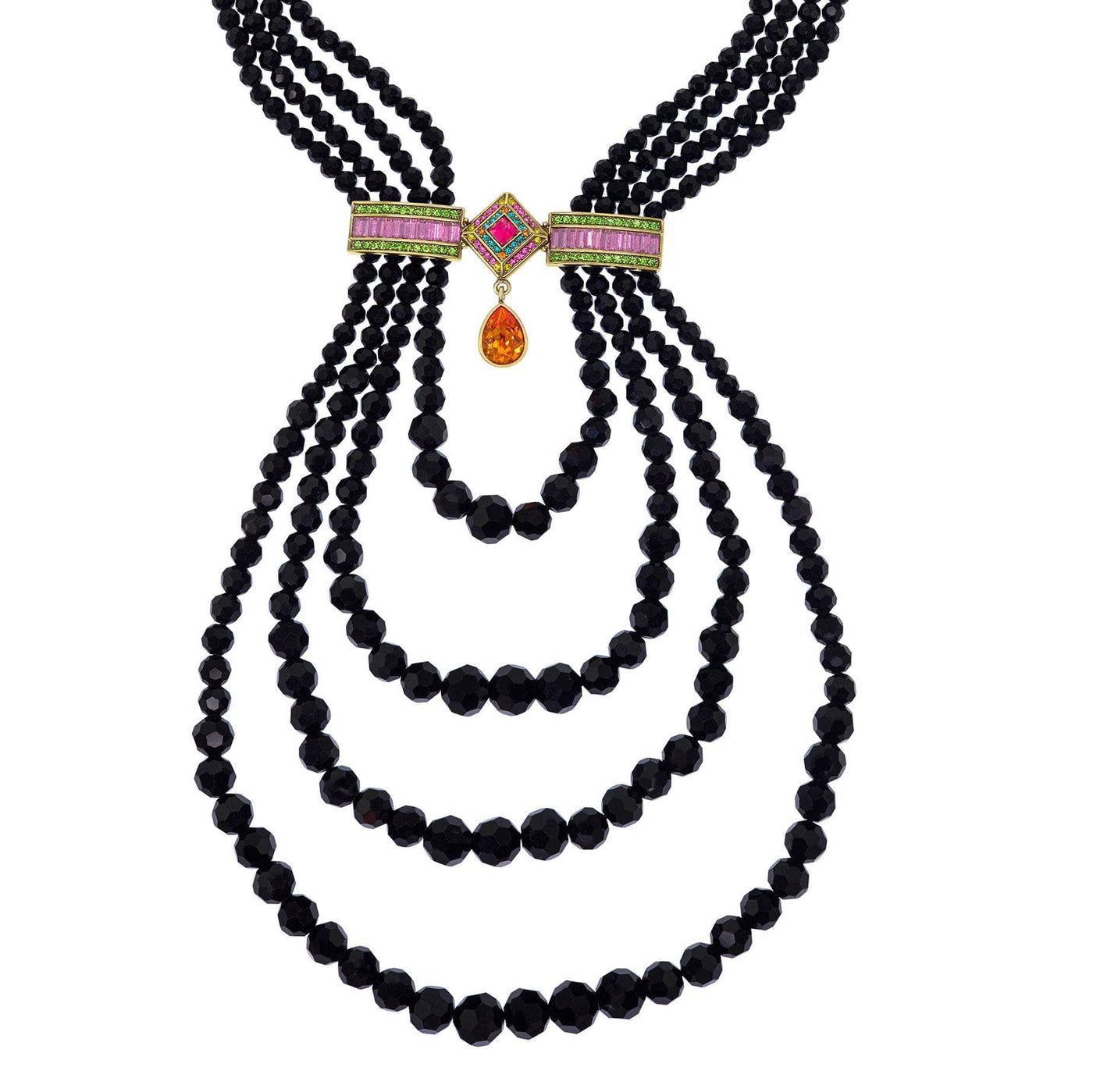 Heidi Daus®"Fearless Beauty" Beaded Crystal Deco Necklace