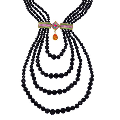 Heidi Daus®"Fearless Beauty" Beaded Crystal Deco Necklace