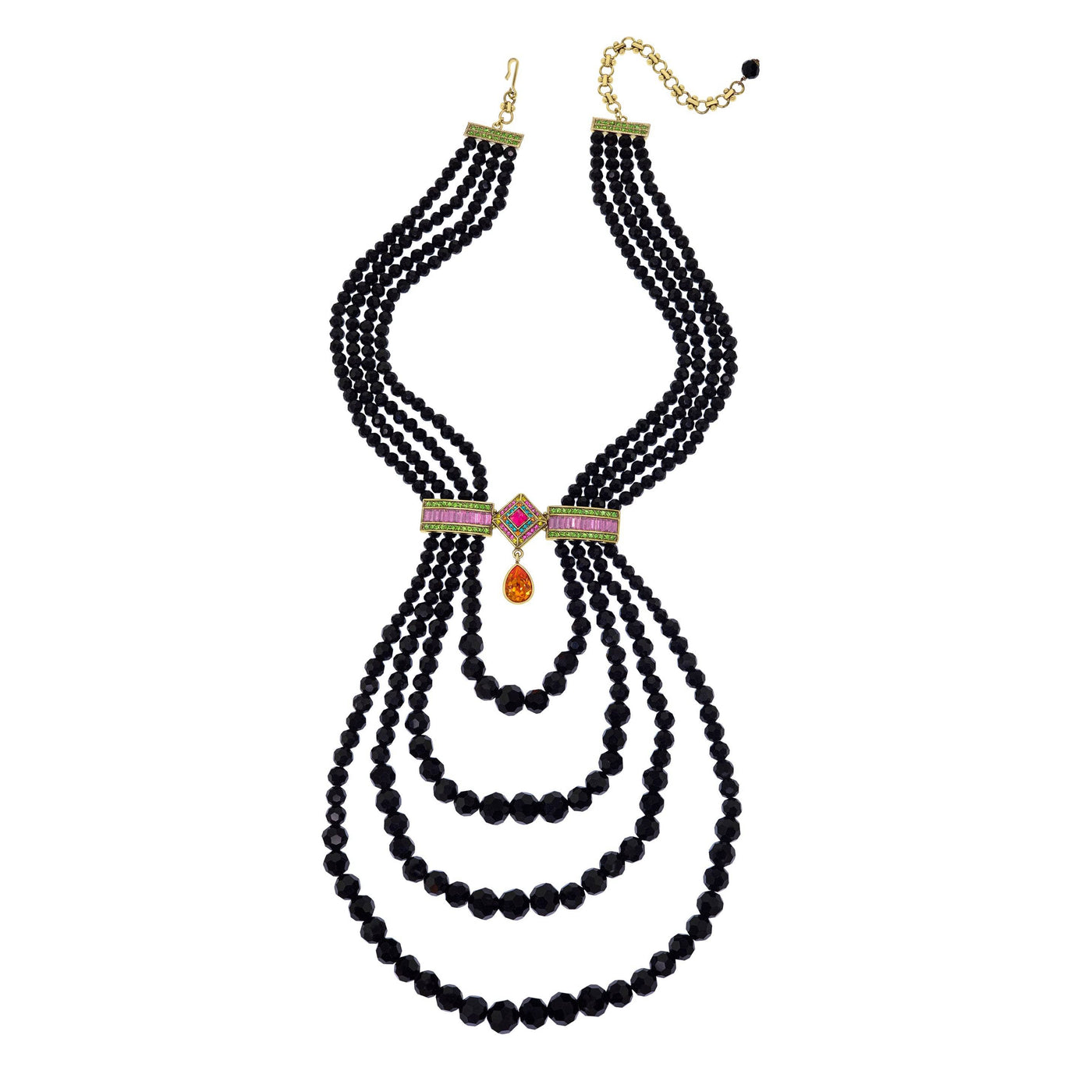 Heidi Daus®"Fearless Beauty" Beaded Crystal Deco Necklace