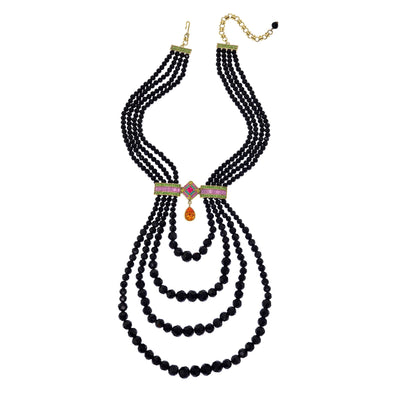 Heidi Daus®"Fearless Beauty" Beaded Crystal Deco Necklace