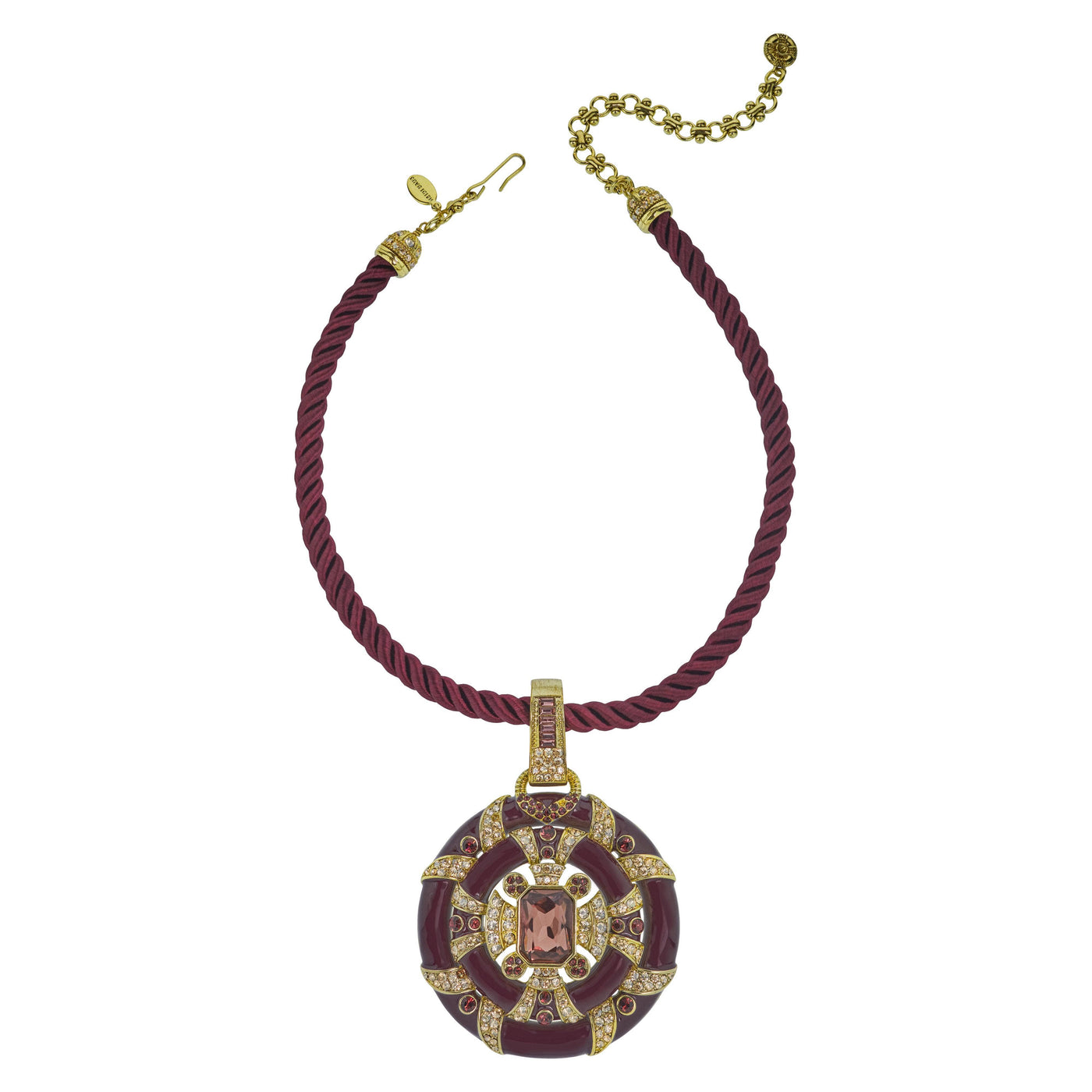 HEIDI DAUS® "Newport Chic Grande" Enamel & Crystal Cord Enhancer Deco Necklace HEIDI DAUS®