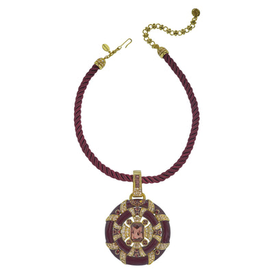 HEIDI DAUS® "Newport Chic Grande" Enamel & Crystal Cord Enhancer Deco Necklace HEIDI DAUS®