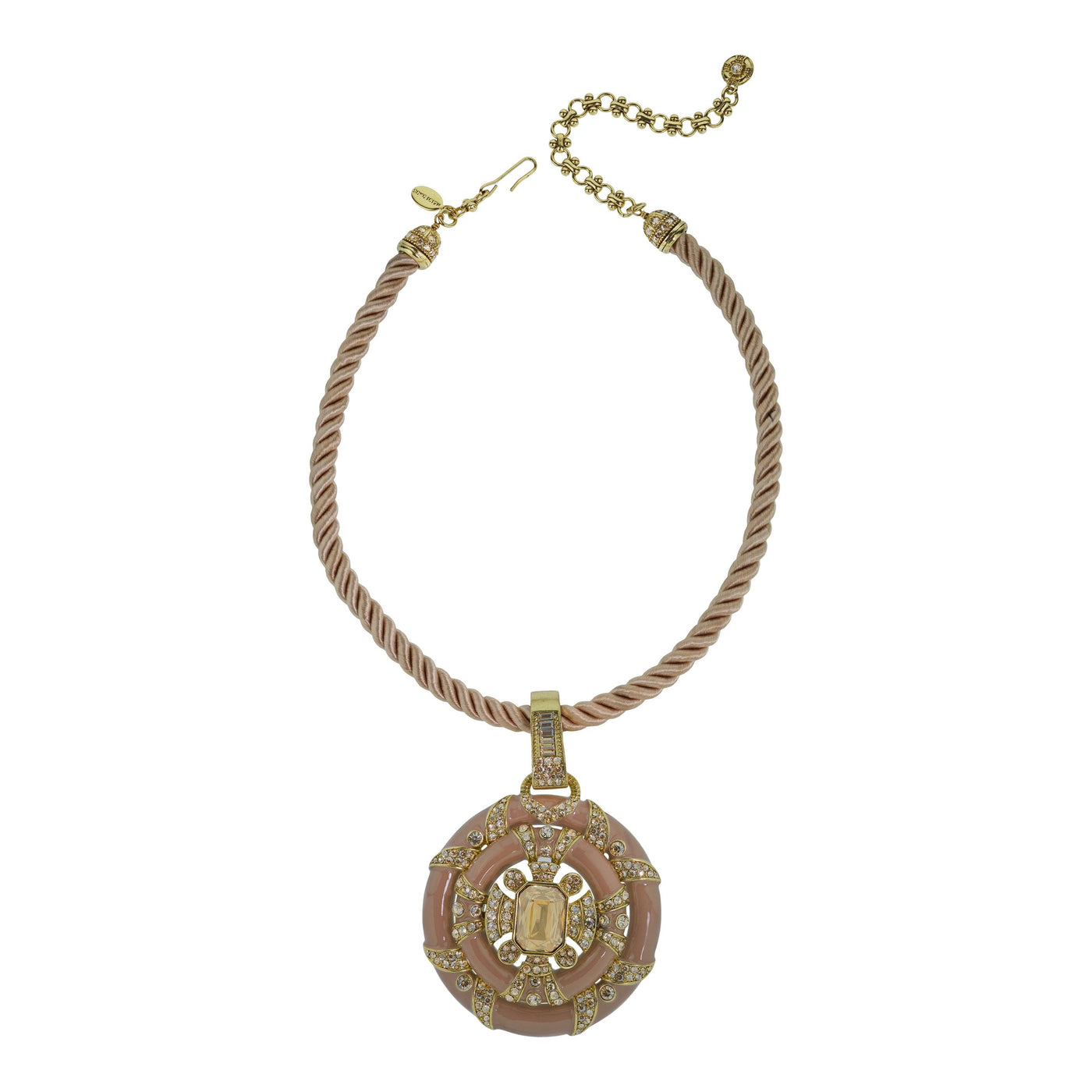 HEIDI DAUS® "Newport Chic Grande" Enamel & Crystal Cord Enhancer Deco Necklace HEIDI DAUS®