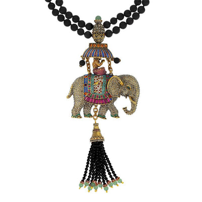 Heidi Daus®"Sultans of Chic" Beaded Crystal Elephant Necklace