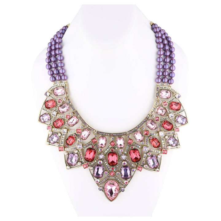 HEIDI DAUS® “Many Shades of Fabulous” Beaded Crystal Art Deco Statement Necklace
