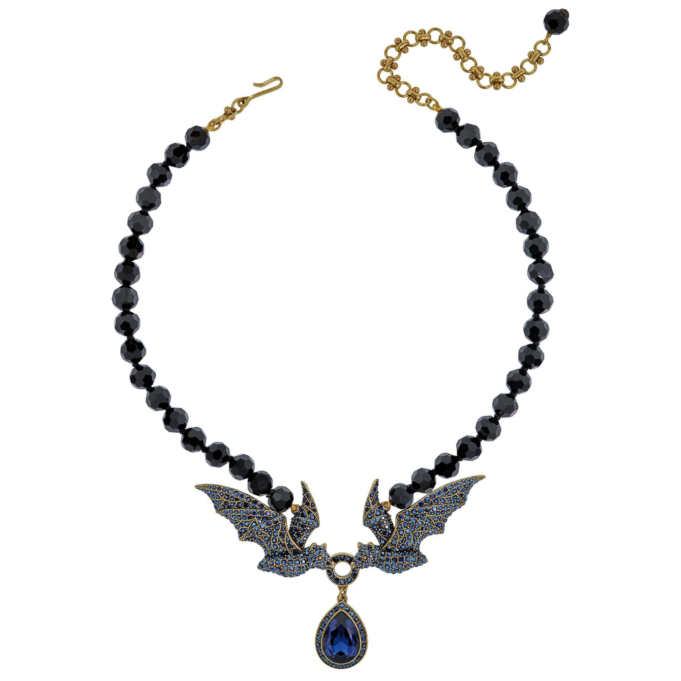 HEIDI DAUS®"Night Flyer" Beaded Crystal Bat Necklace