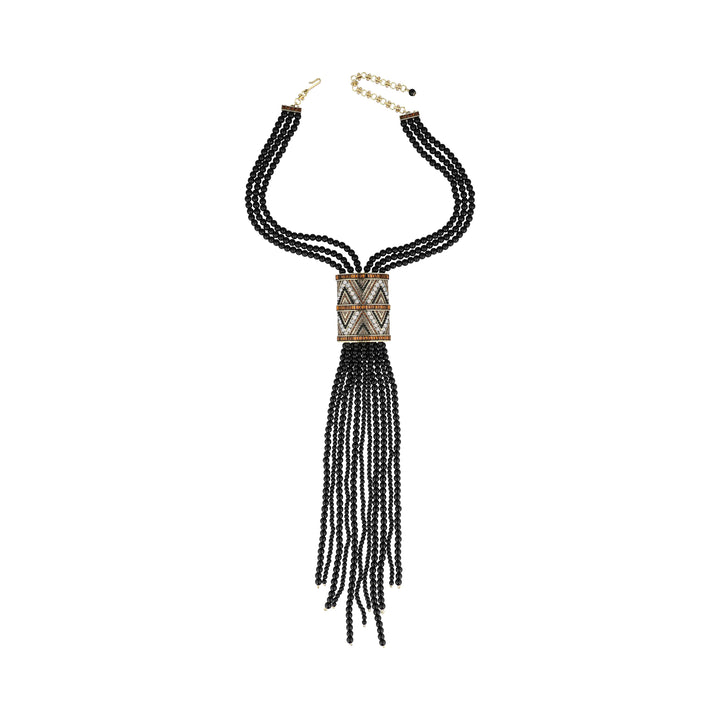 HEIDI DAUS® "Unconventional Elegance" Crystal Art Deco Tassel Necklace