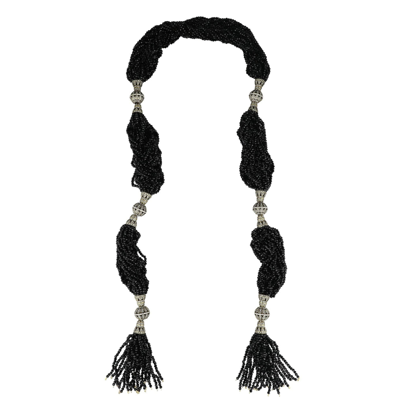 HEIDI DAUS® “Wrapped in Elegance” Grande Art Deco Crystal Tassel Lariat Necklace