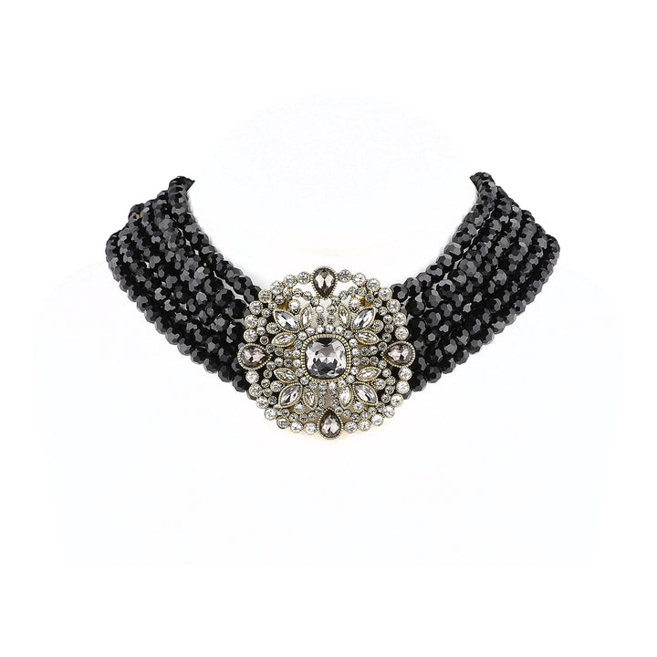 Heidi Daus Ouh La La Crystal Medallion Necklace — view 14