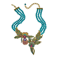 HEIDI DAUS®"Jack In The Pulpit" Beaded Crystal Floral  Necklace HEIDI DAUS®