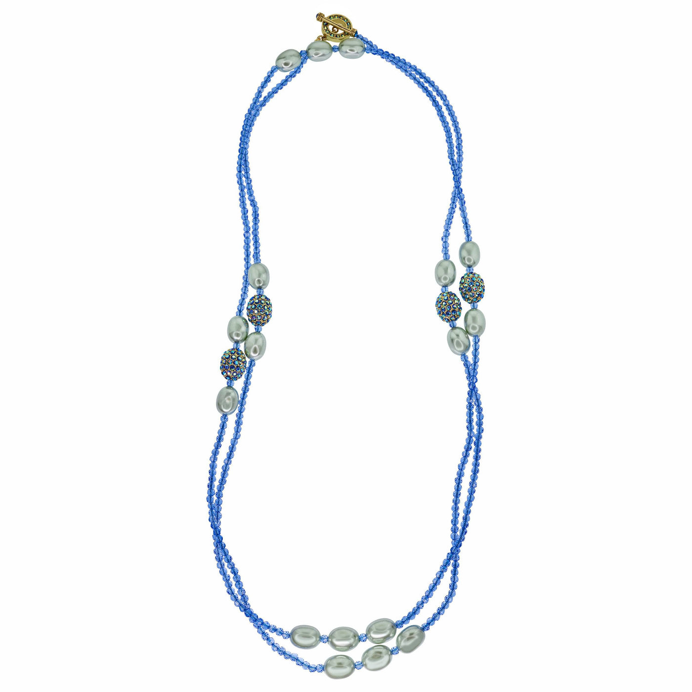 HEIDI DAUS®"Ease and Elegance" Beaded Crystal Toggle Necklace