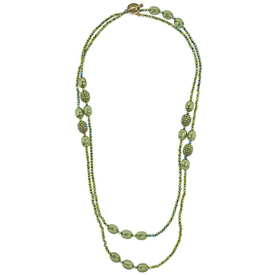 HEIDI DAUS®"Ease and Elegance" Beaded Crystal Toggle Necklace