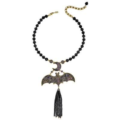 HEIDI DAUS® "Completely Batty" Crystal Halloween Bat Necklace
