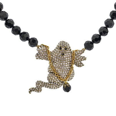 HEIDI DAUS® "Spooktacular" Beaded Crystal Ghost Halloween Necklace