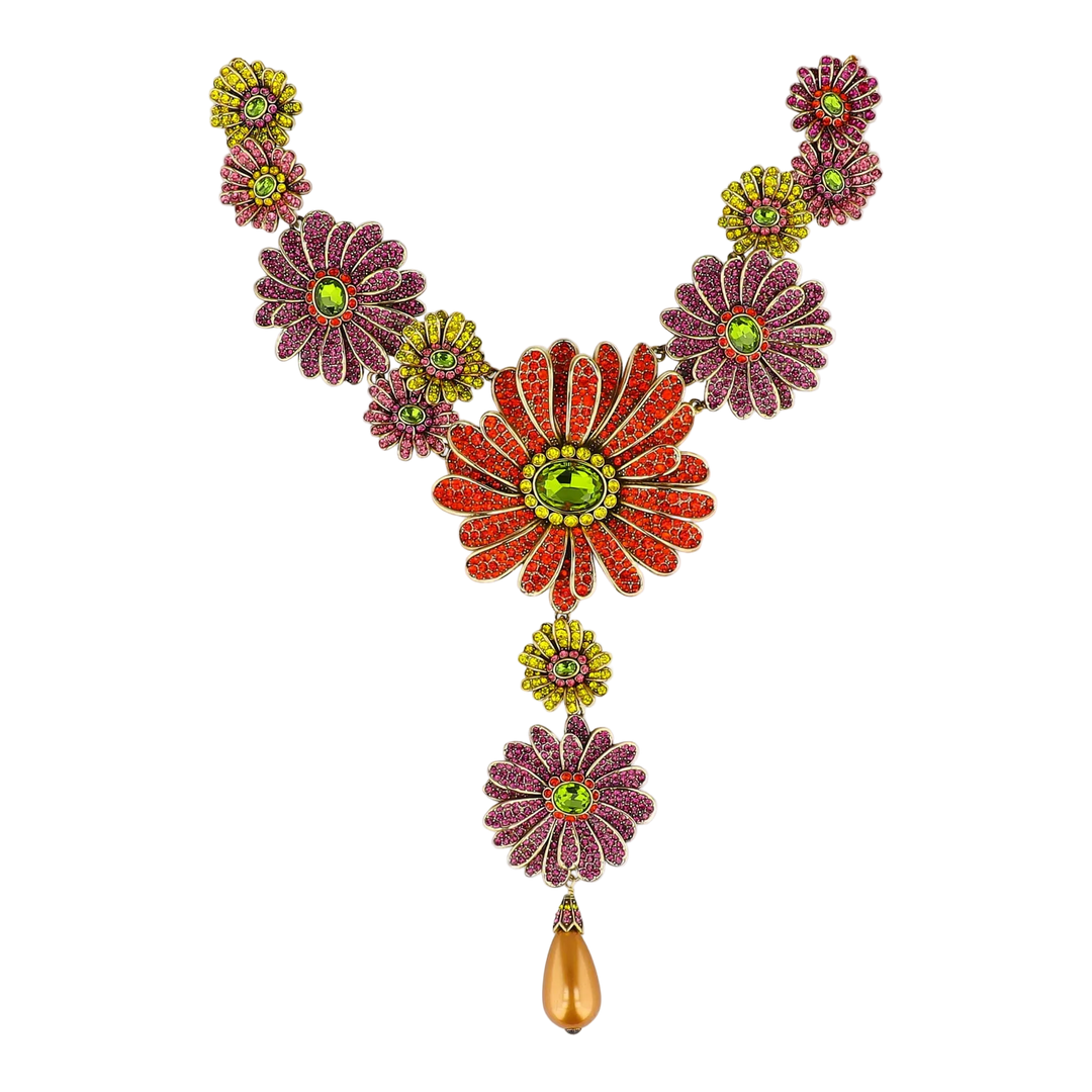 Gerber Daisy Crazy Crystal necklace | Heidi Daus – HEIDI DAUS®