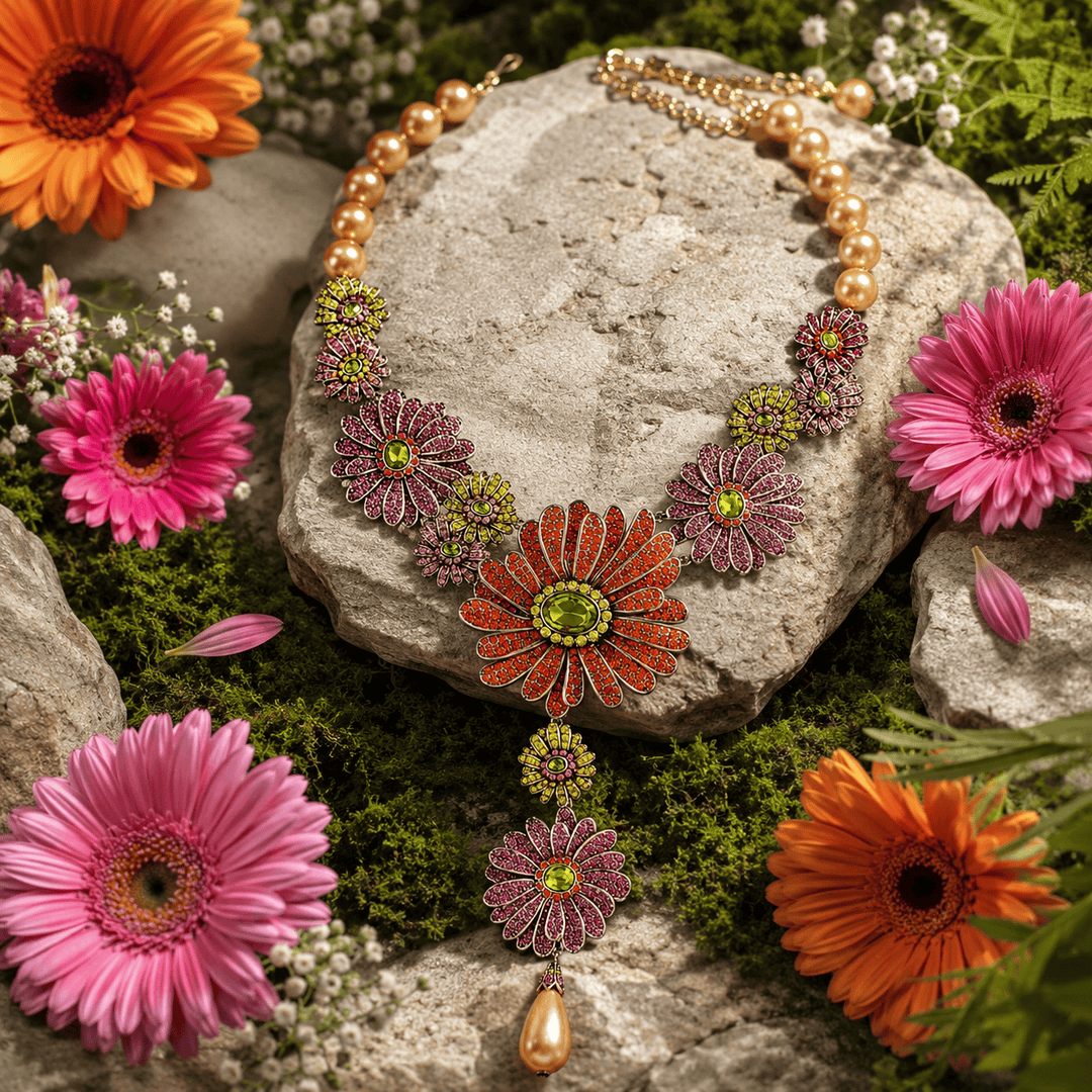 Gerber Daisy Crazy Crystal necklace | Heidi Daus – HEIDI DAUS®
