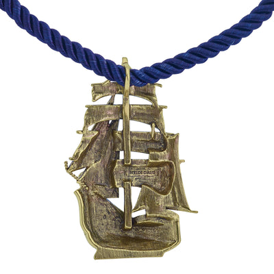HEIDI DAUS®"Age of Sail " Crystal Cord  Sail Boat Necklace