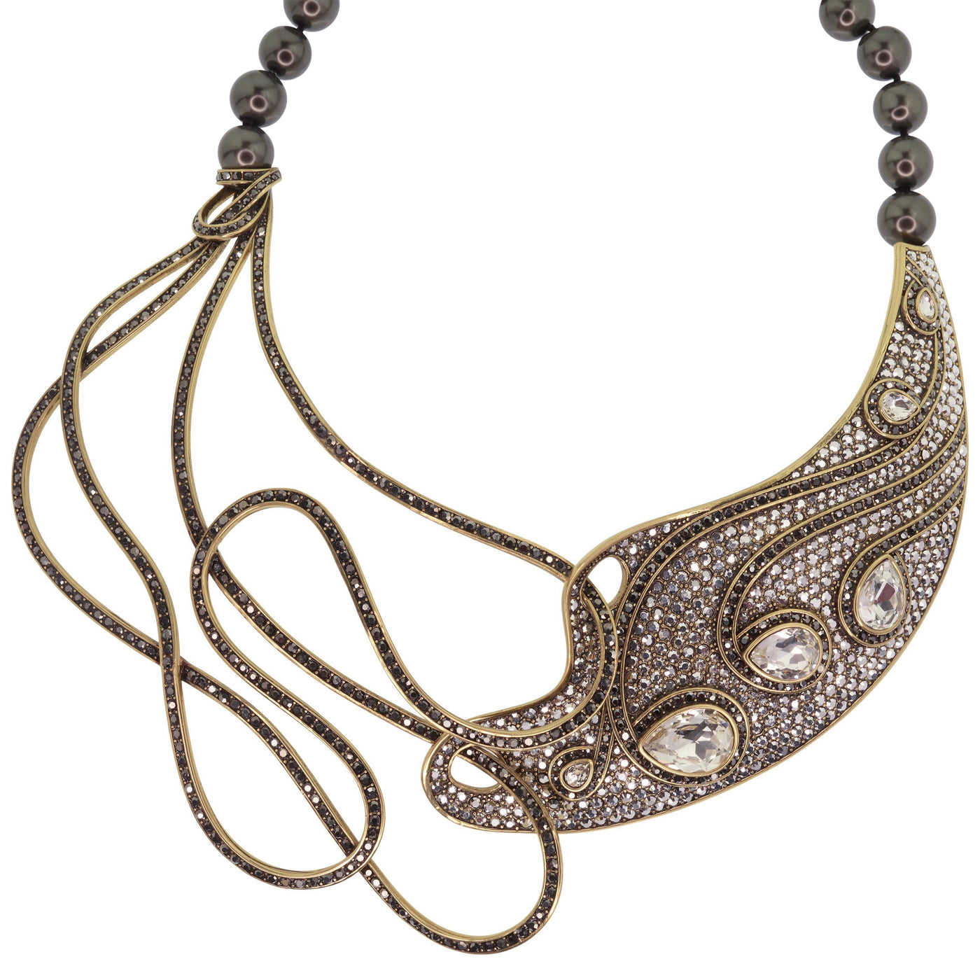 Heidi Daus®"Mid Century Modern" Beaded Crystal Statement Necklace