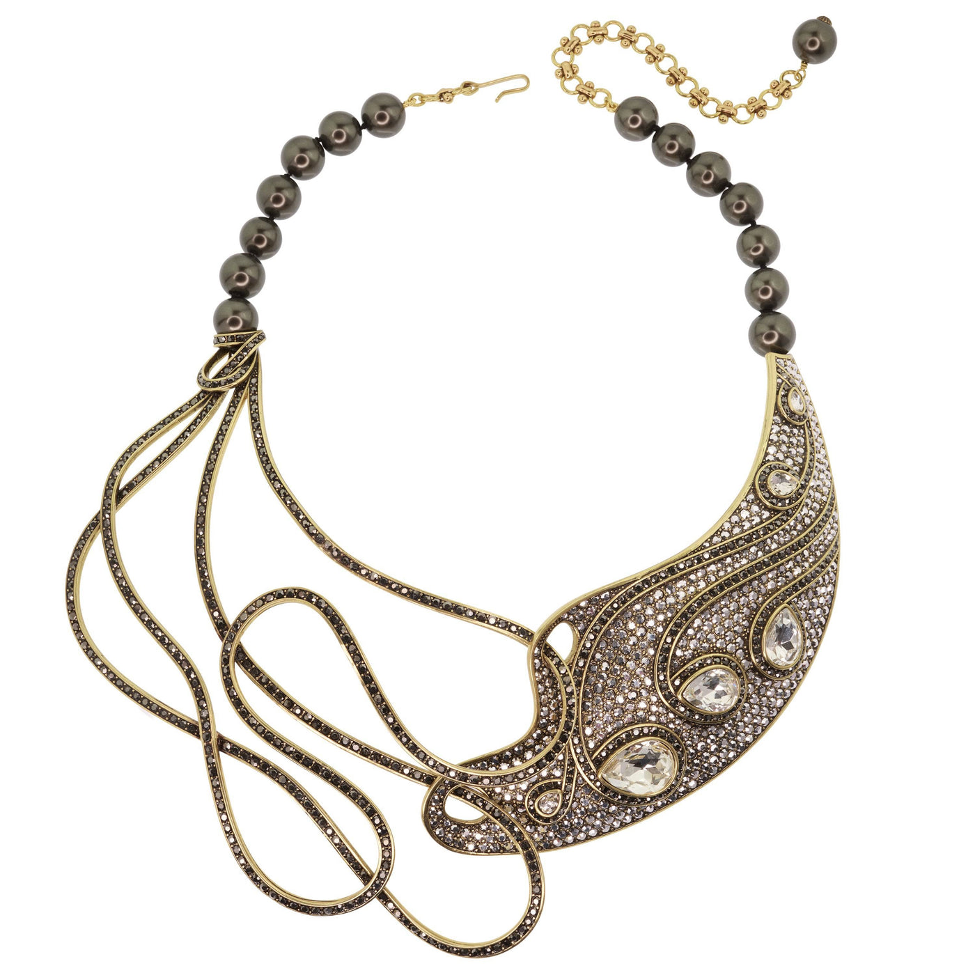 Heidi Daus®"Mid Century Modern" Beaded Crystal Statement Necklace