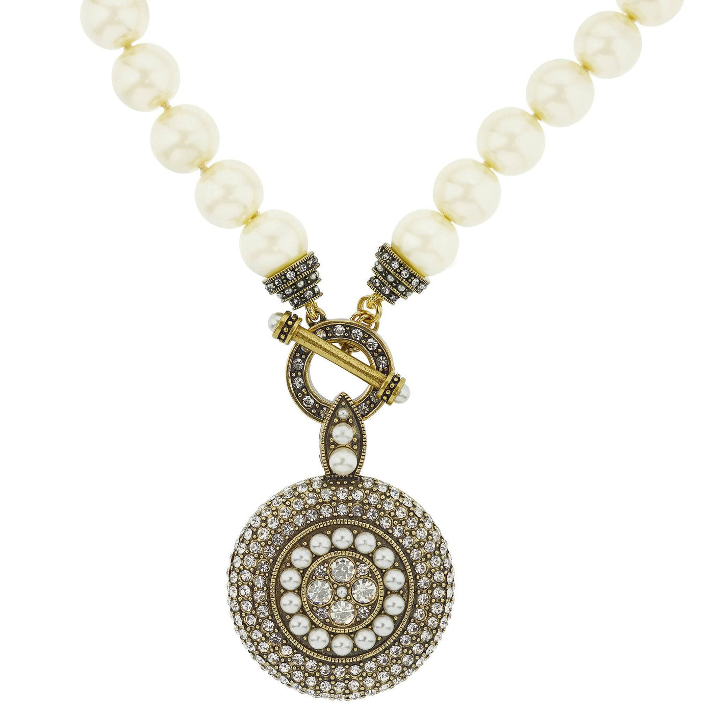 HEIDI DAUS®"Timeless Treasure" Beaded Crystal Deco Toggle Necklace