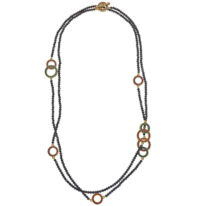 HEIDI DAUS®"The Long and Short of It" Beaded Crystal Toggle Deco Necklace HEIDI DAUS®