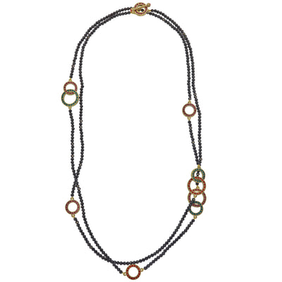 HEIDI DAUS®"The Long and Short of It" Beaded Crystal Toggle Deco Necklace