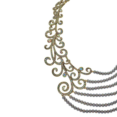 HEIDI DAUS®"Epaulet Collar" Beaded Crystal Statement Necklace