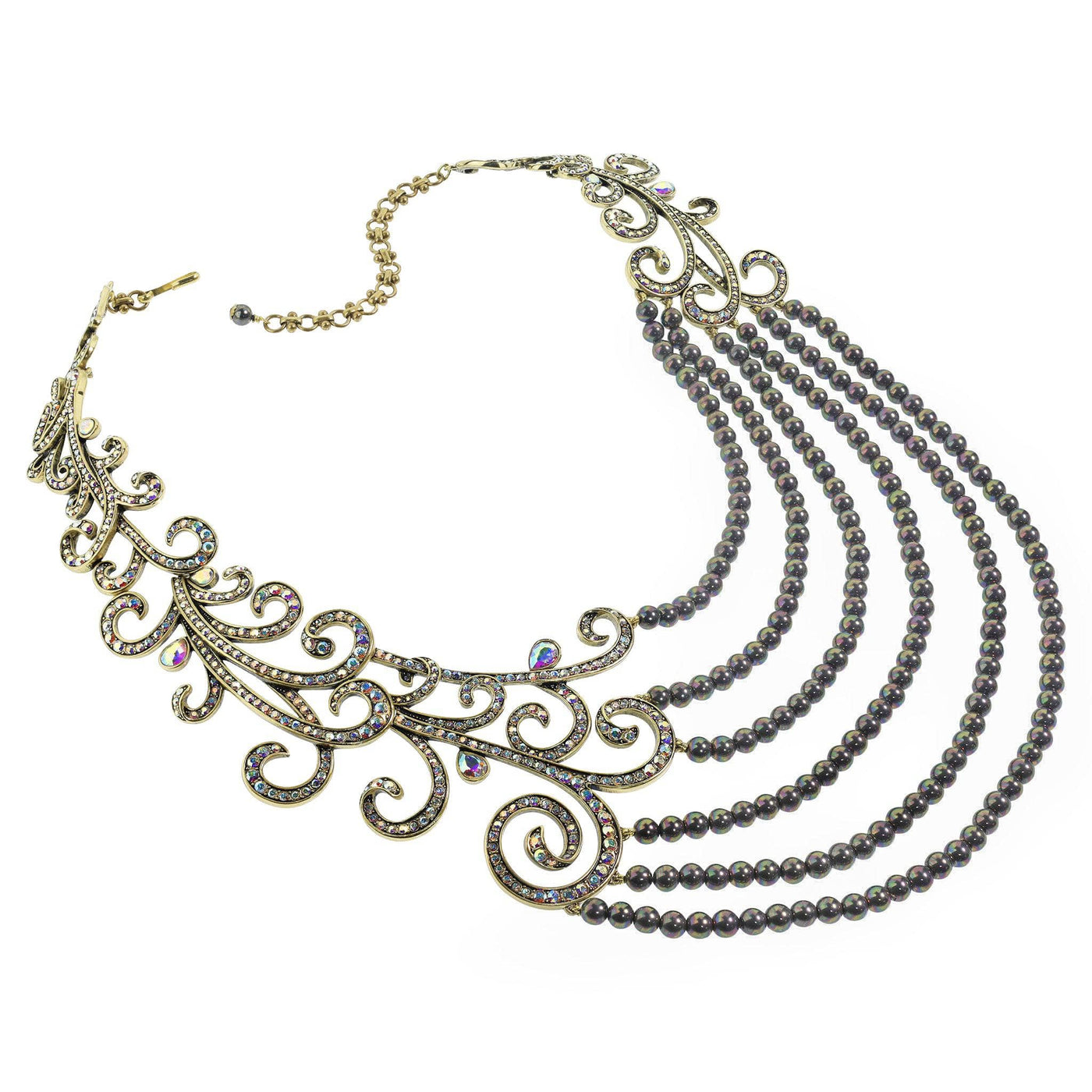 HEIDI DAUS®"Epaulet Collar" Beaded Crystal Statement Necklace