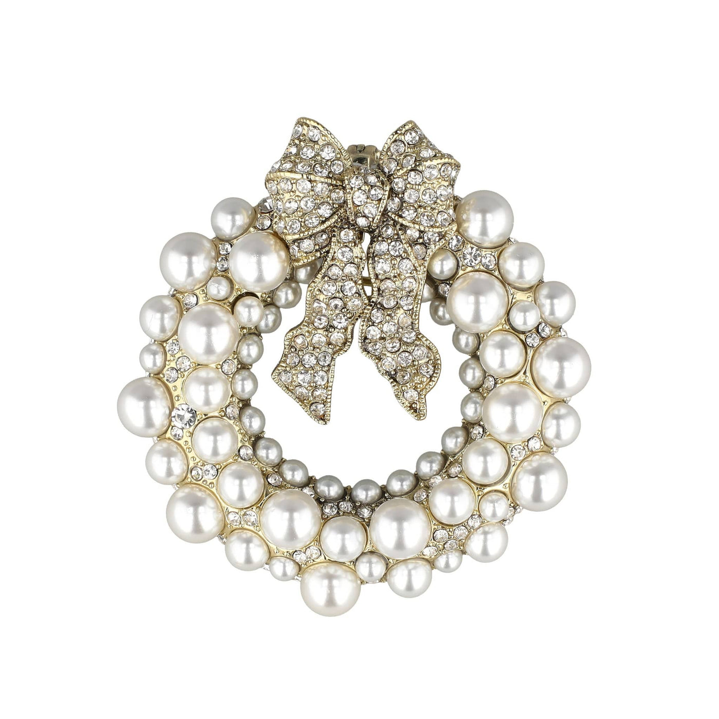 HEIDI DAUS® "Cultured Christmas" Holiday Wreath Enhancer/Pin & Necklace