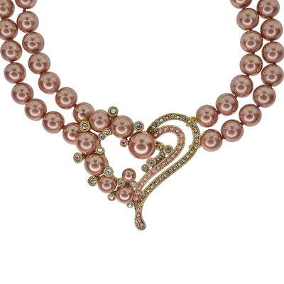 HEIDI DAUS®"True Love" Beaded Crystal Heart Necklace