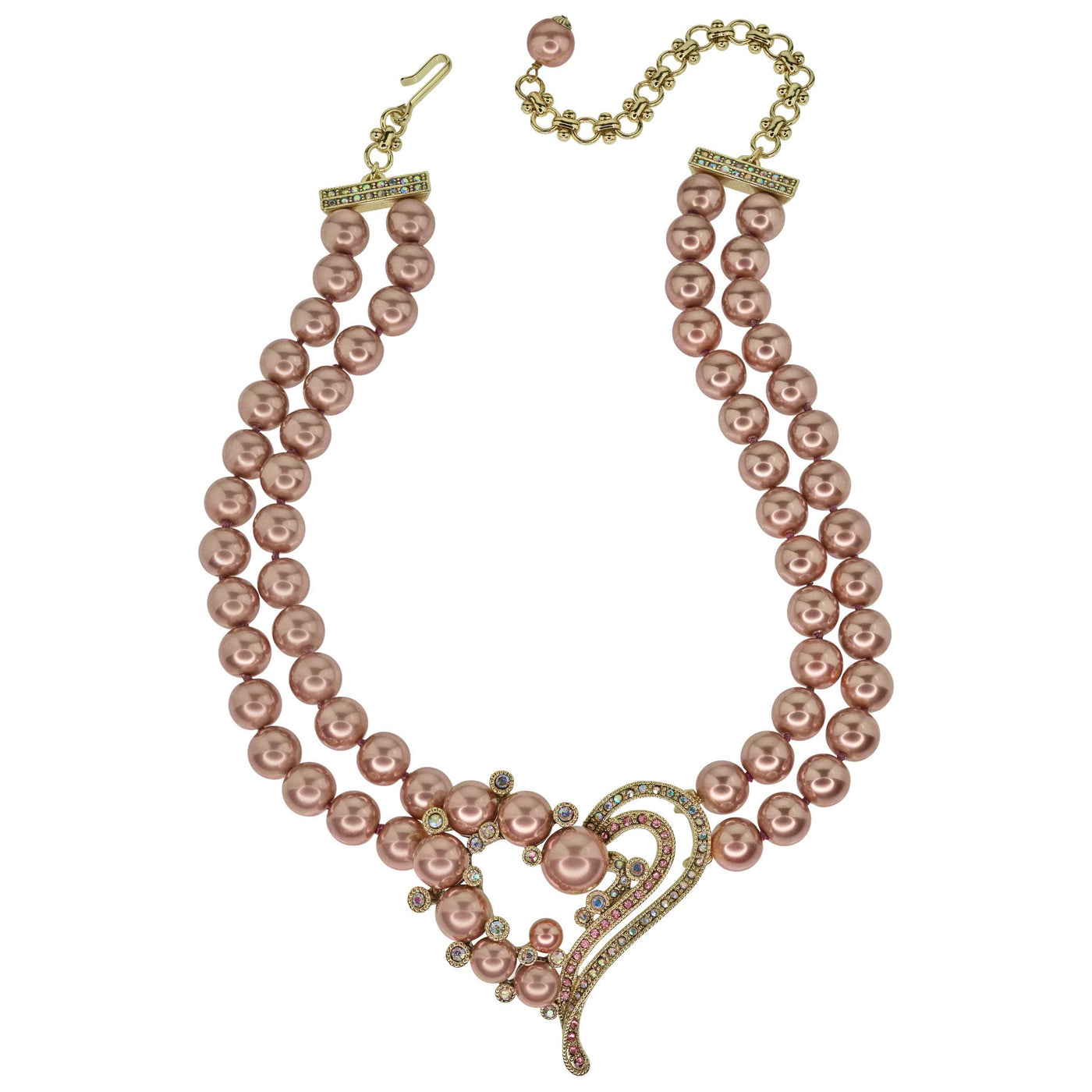 HEIDI DAUS®"True Love" Beaded Crystal Heart Necklace