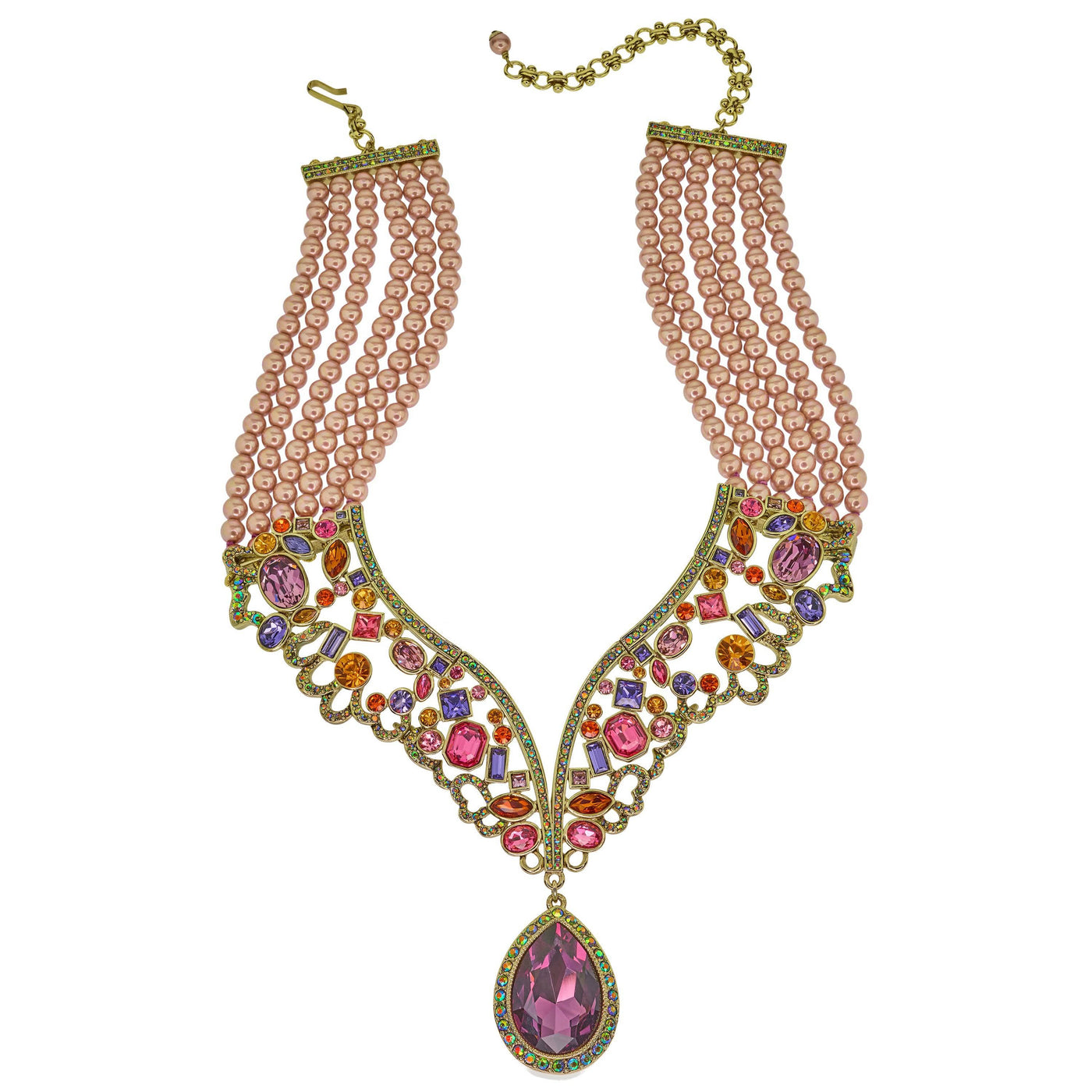 HEIDI DAUS®"French Lace" Beaded Crystal Statement Necklace