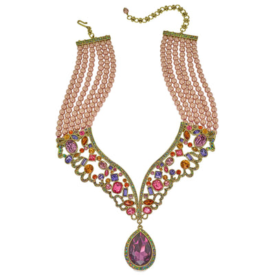 HEIDI DAUS®"French Lace" Beaded Crystal Statement Necklace