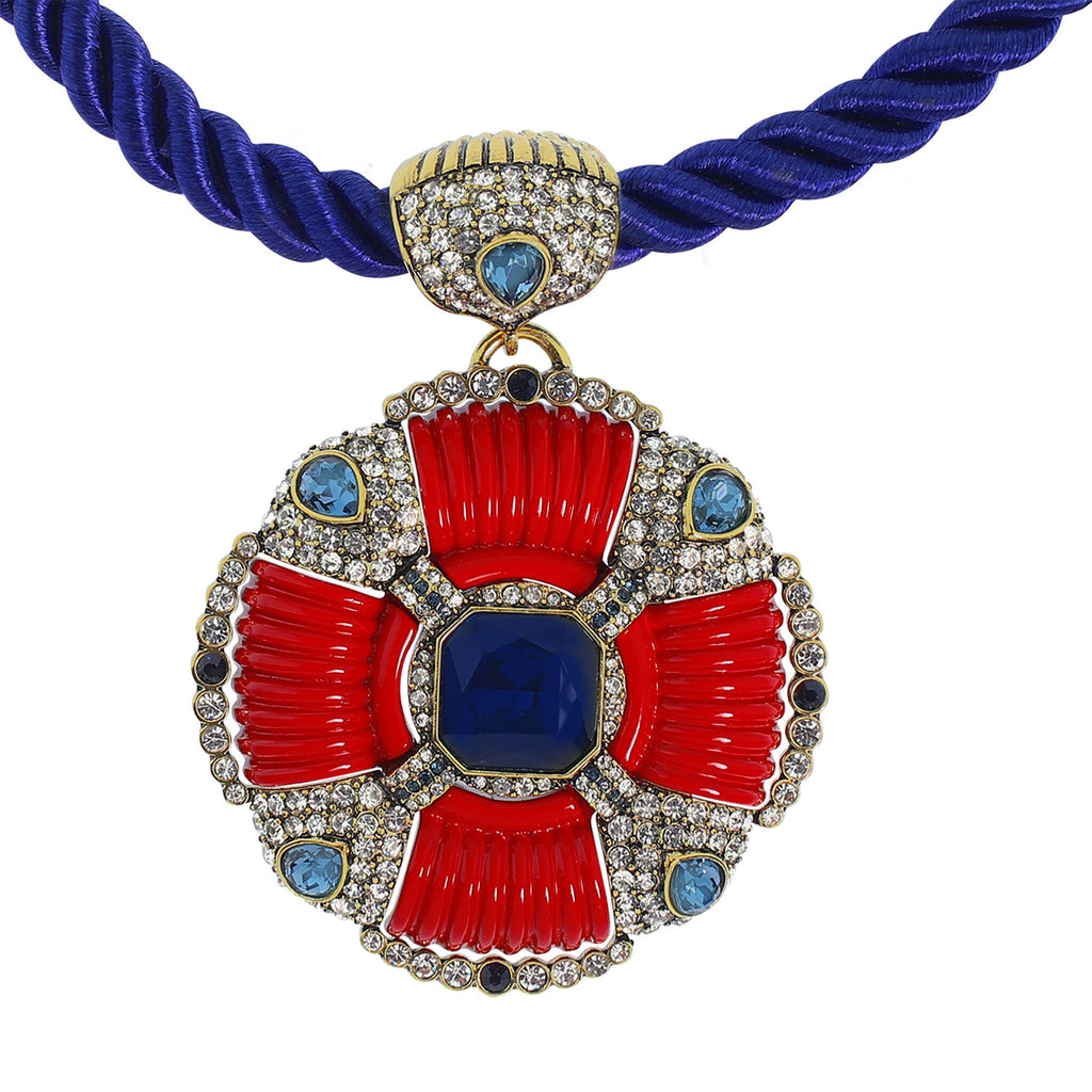 HEIDI DAUS® “Yacht Club” Nautical Convertible Enhancer Necklace with C
