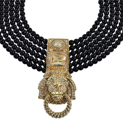 Heidi Daus® "Pride Of The Jungle" Beaded Crystal Lion Necklace