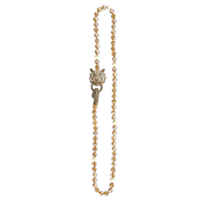 Heidi Daus®"Feline Fabulous" Beaded Enamel Crystal Tiger Necklace
