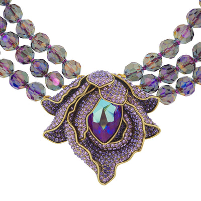 HEIDI DAUS® "Exotic Delight" Beaded Crystal Floral Necklace