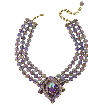 HEIDI DAUS® "Exotic Delight" Beaded Crystal Floral Necklace