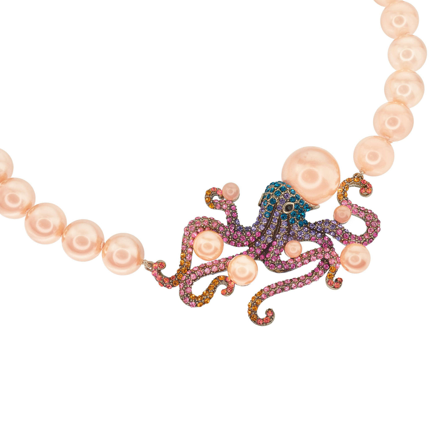 HEIDI DAUS®"Squidley Didley" Beaded Crystal Octopus Necklace