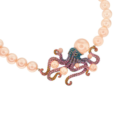 HEIDI DAUS®"Squidley Didley" Beaded Crystal Octopus Necklace