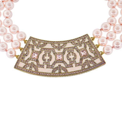 Heidi Daus®"Lattice"Beaded Crystal & Enamel Deco Necklace