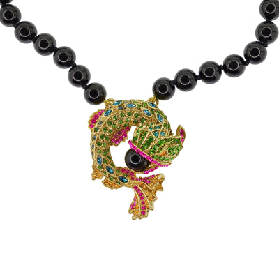 HEIDI DAUS®"Very Fancy Koi" Beaded Crystal Koi Necklace